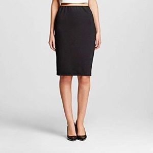 Elastic Waist Pencil Skirt